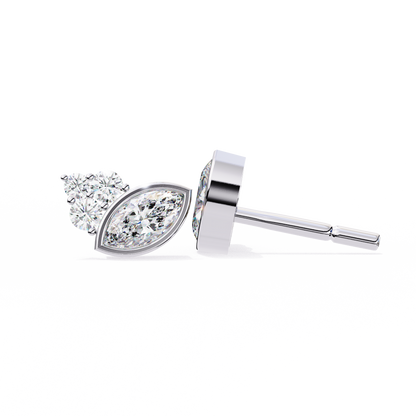Marquise Blossom Solitaire Studs