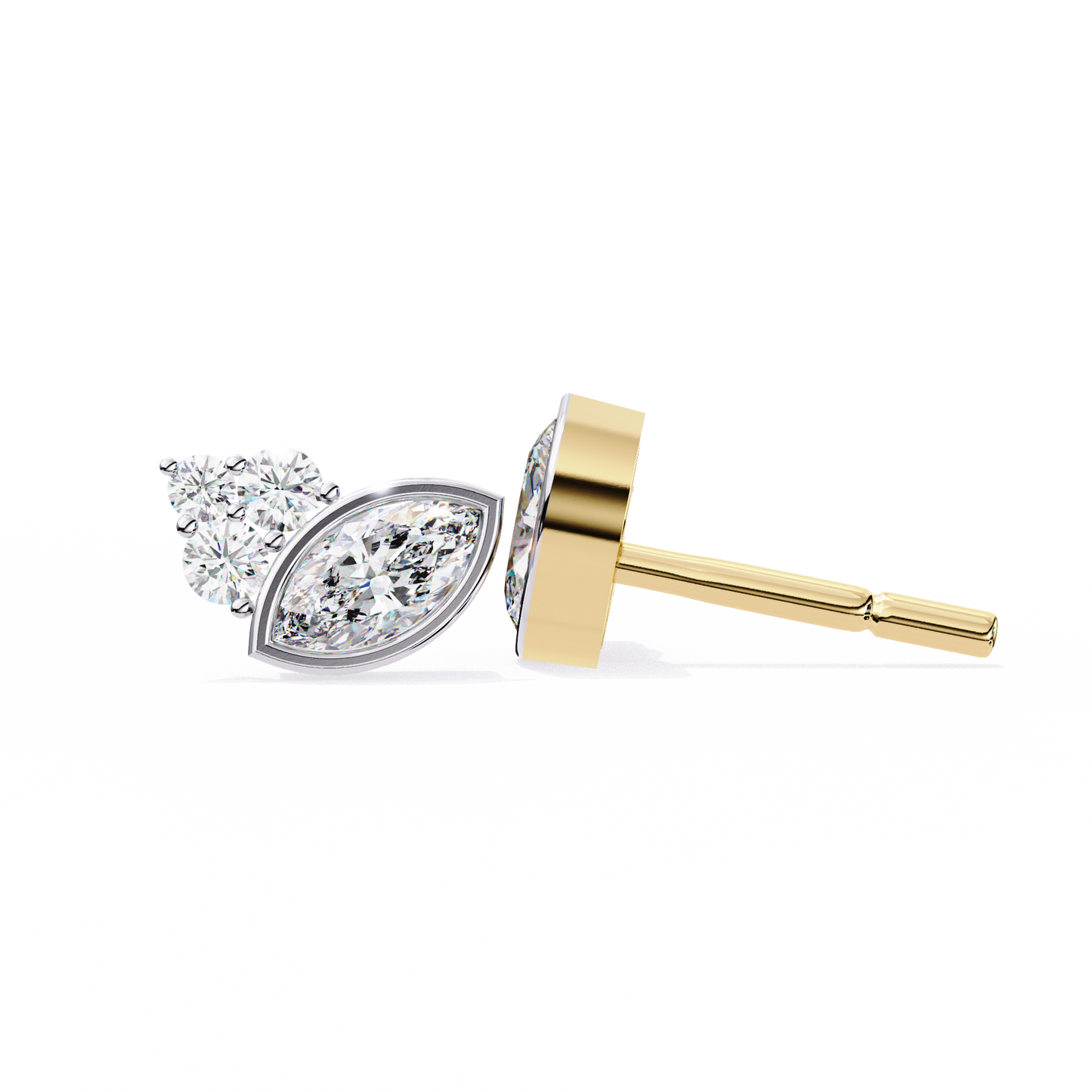 Marquise Blossom Solitaire Studs