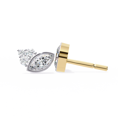 Marquise Blossom Solitaire Studs