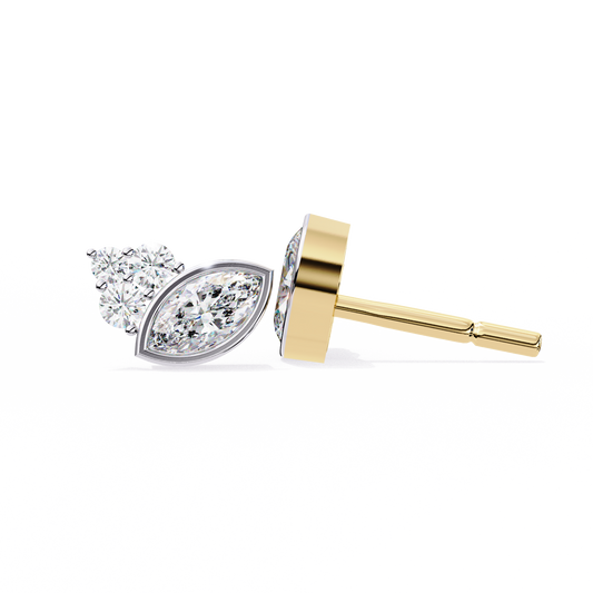 Marquise Blossom Solitaire Studs