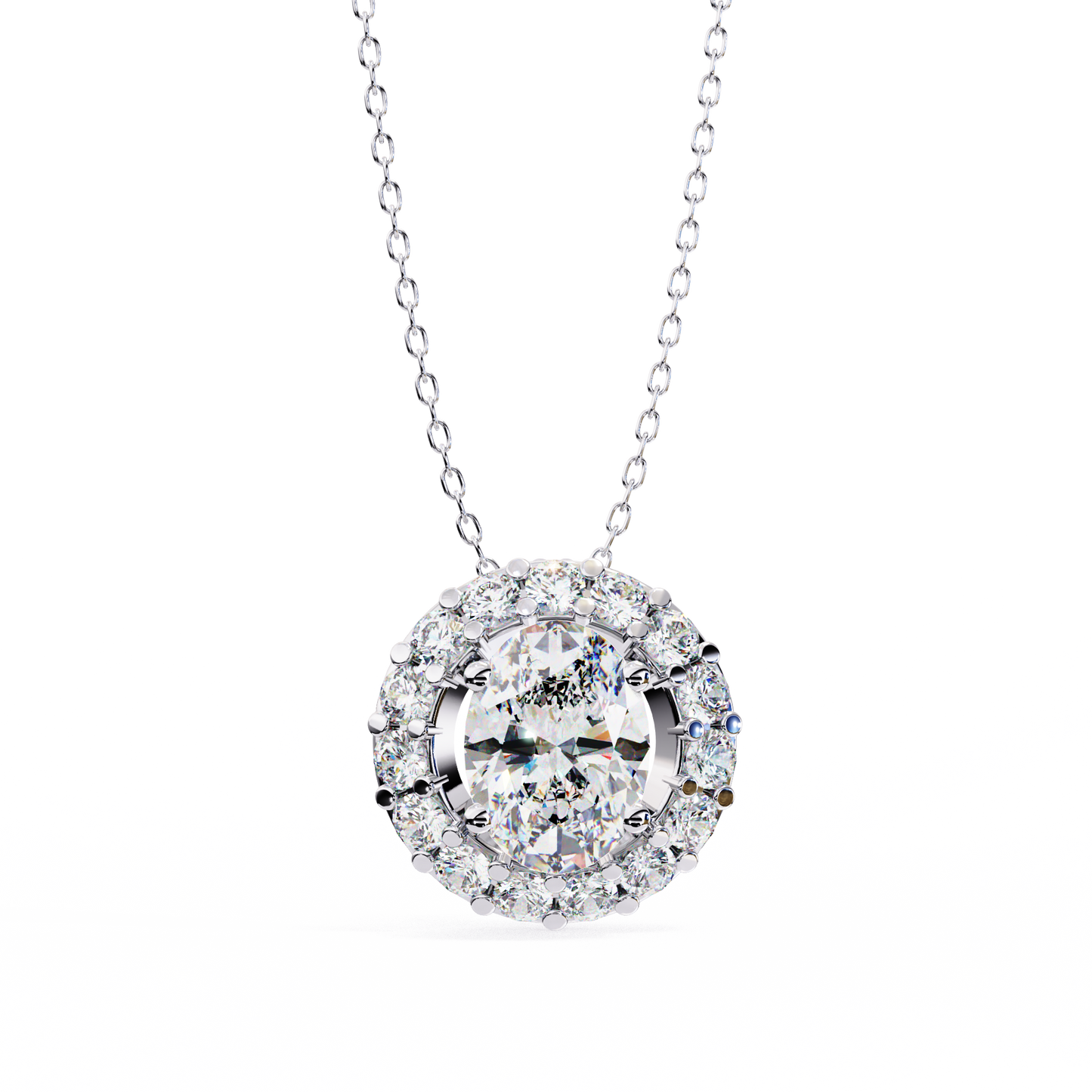 Ovallia Diamond Pendant