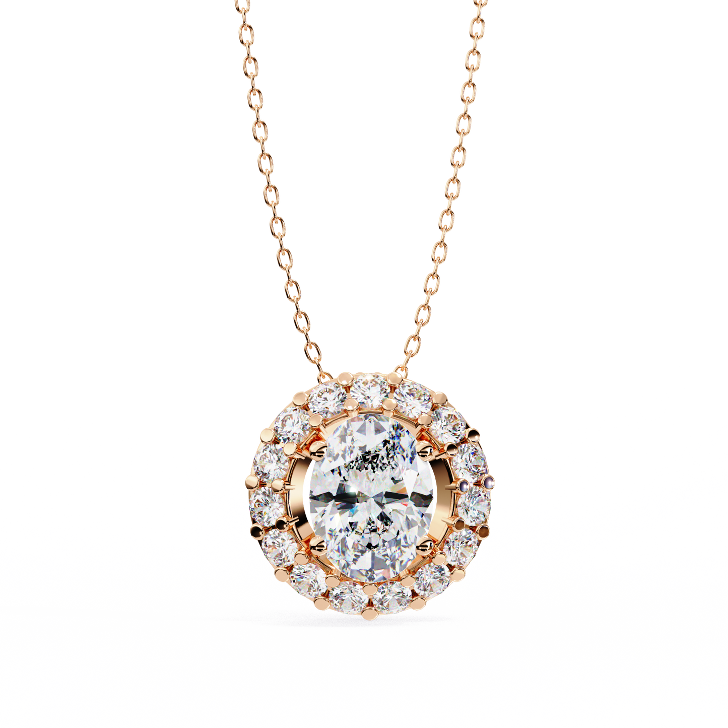Ovallia Diamond Pendant