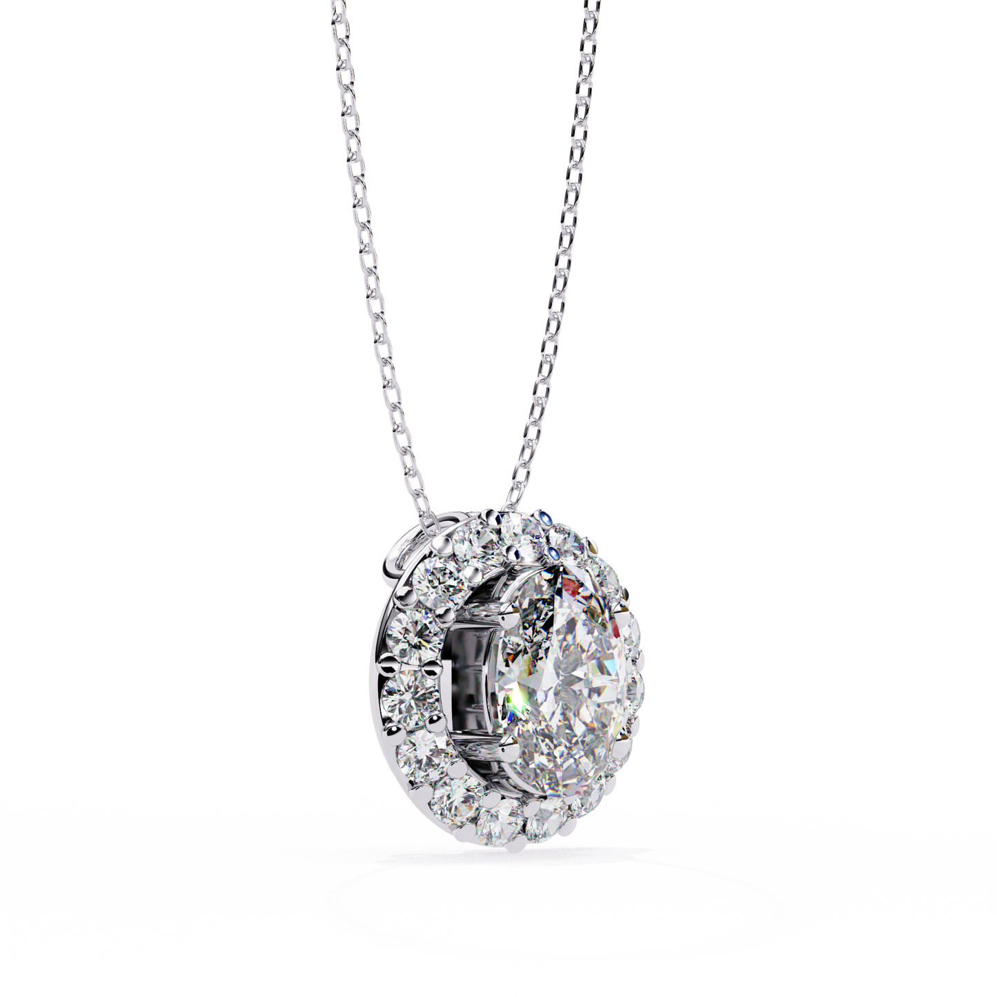 Ovallia Diamond Pendant