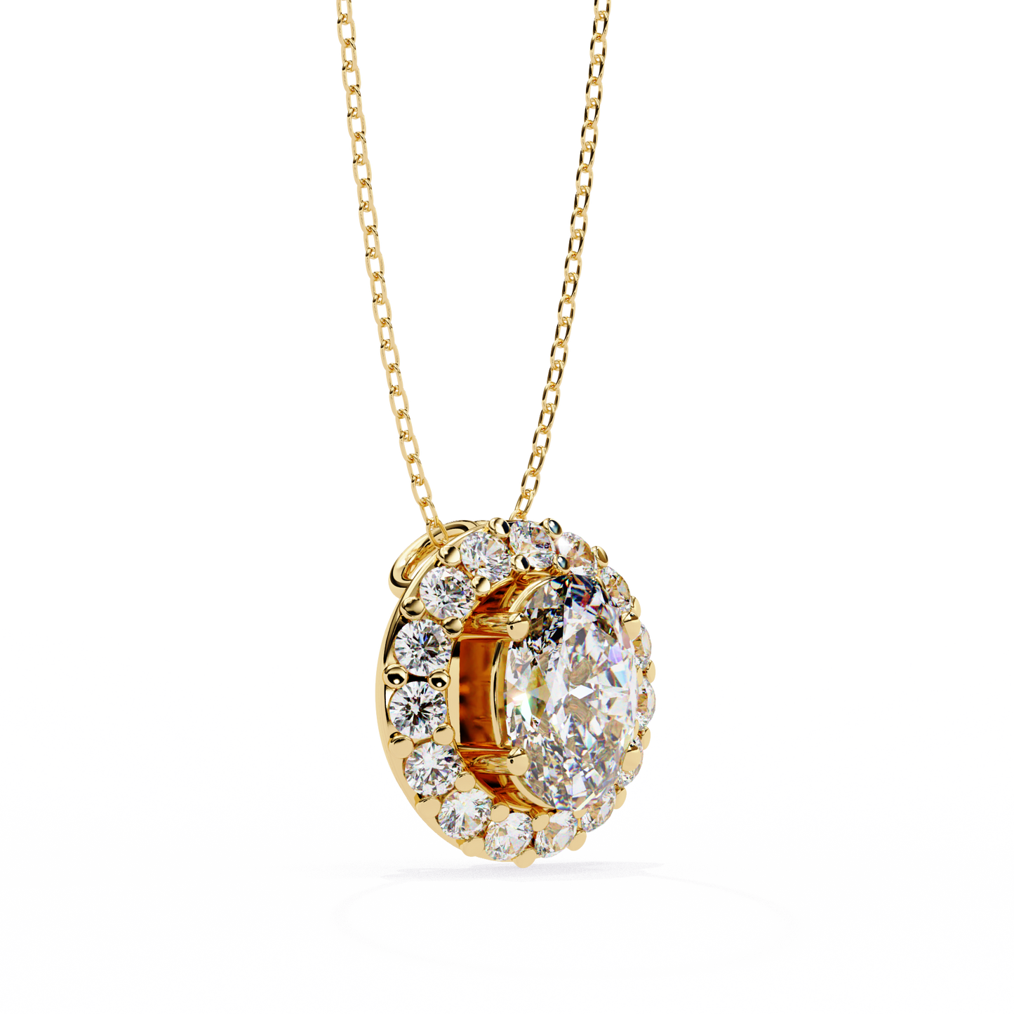Ovallia Diamond Pendant
