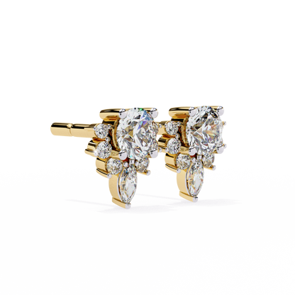 Florquise Halo Solitaire Studs