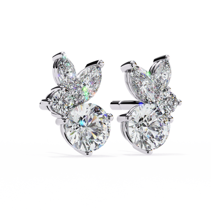 Lunara Trio Solitaires Studs