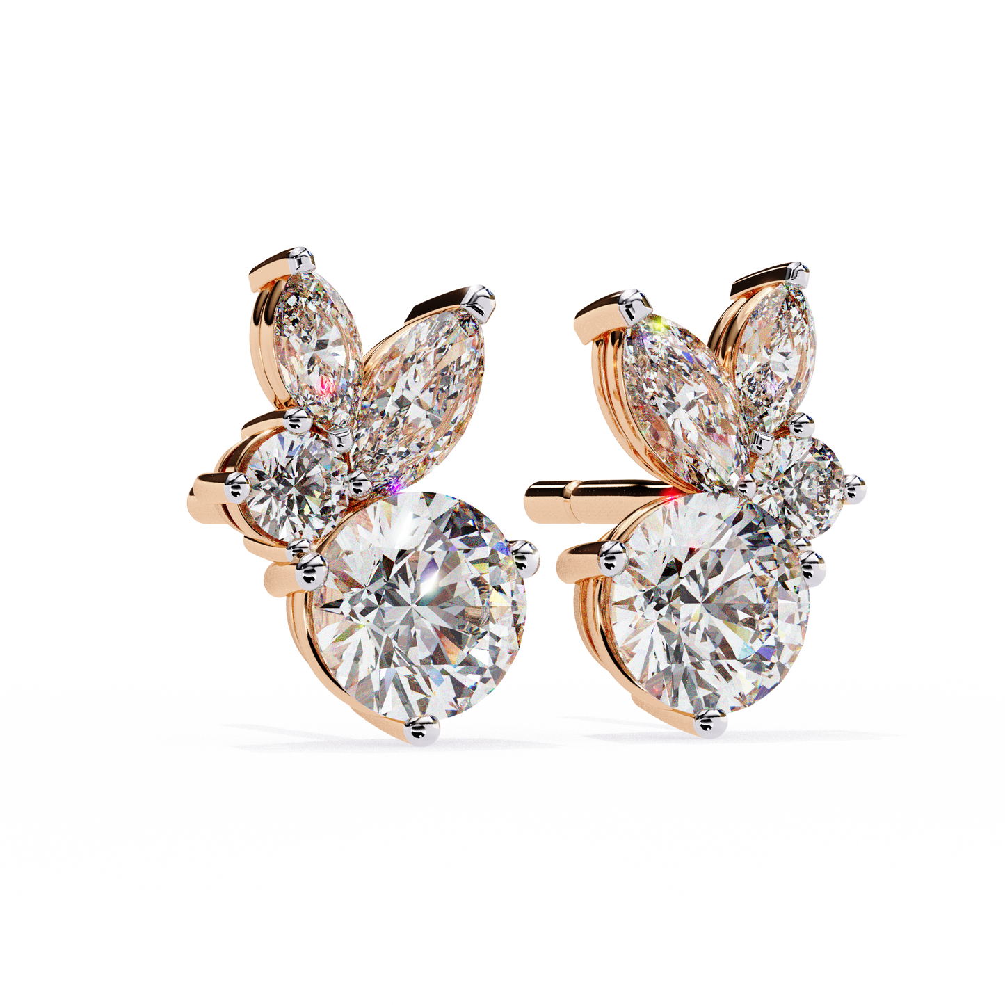 Lunara Trio Solitaires Studs