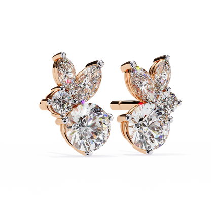 Lunara Trio Solitaires Studs