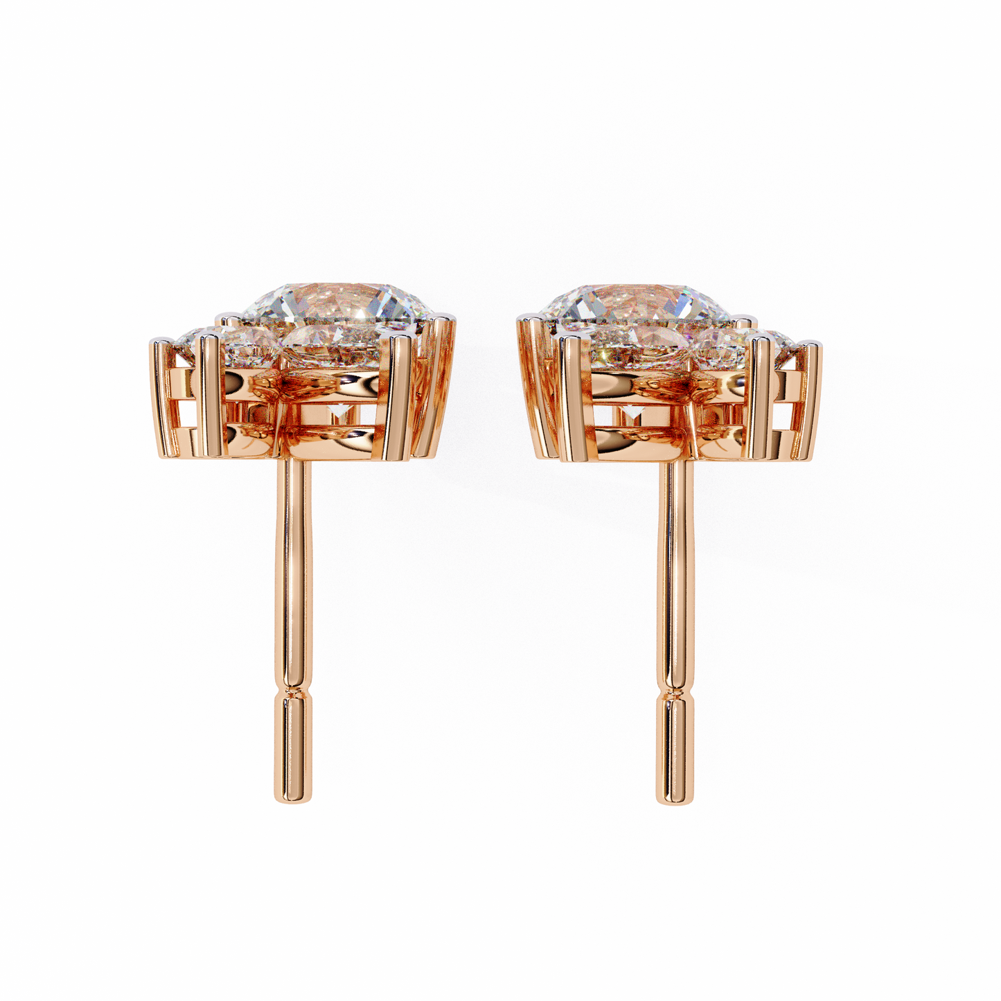 Lunara Trio Solitaires Studs