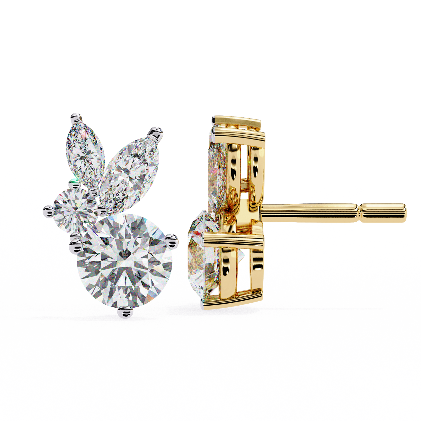 Lunara Trio Solitaires Studs