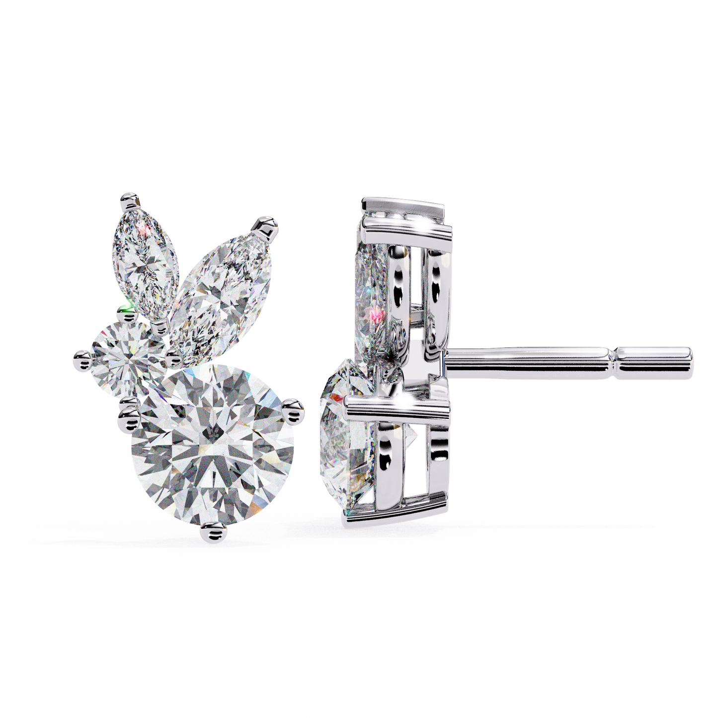 Lunara Trio Solitaires Studs