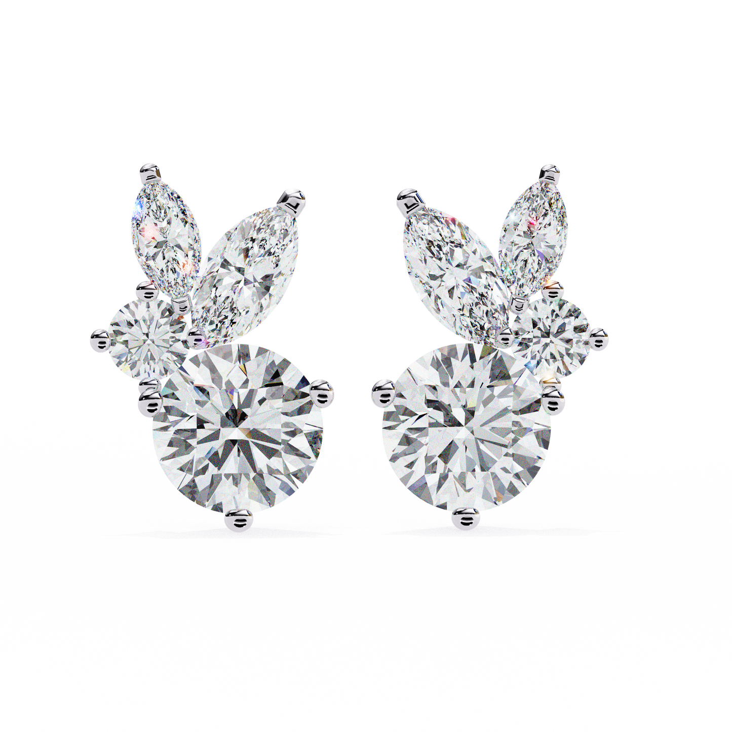 Lunara Trio Solitaires Studs
