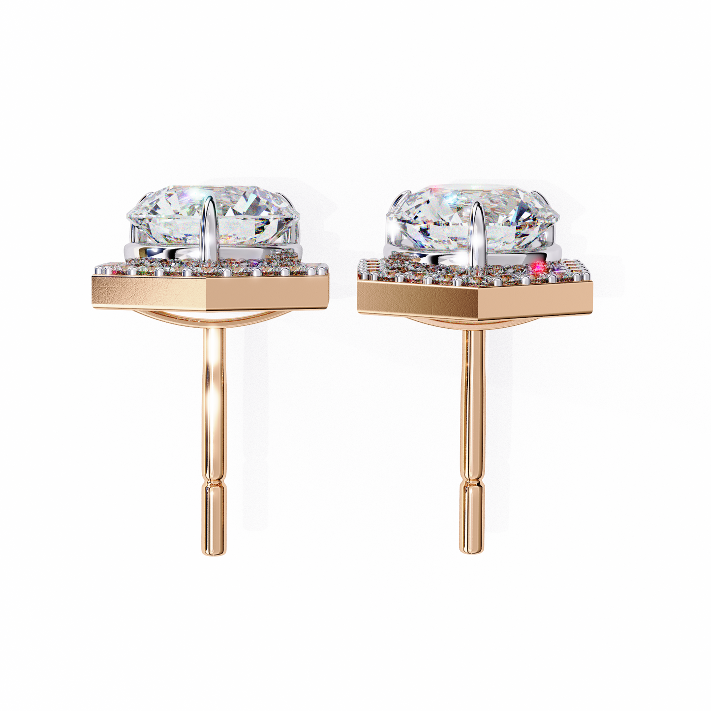 HaloHexa Solitaire Studs