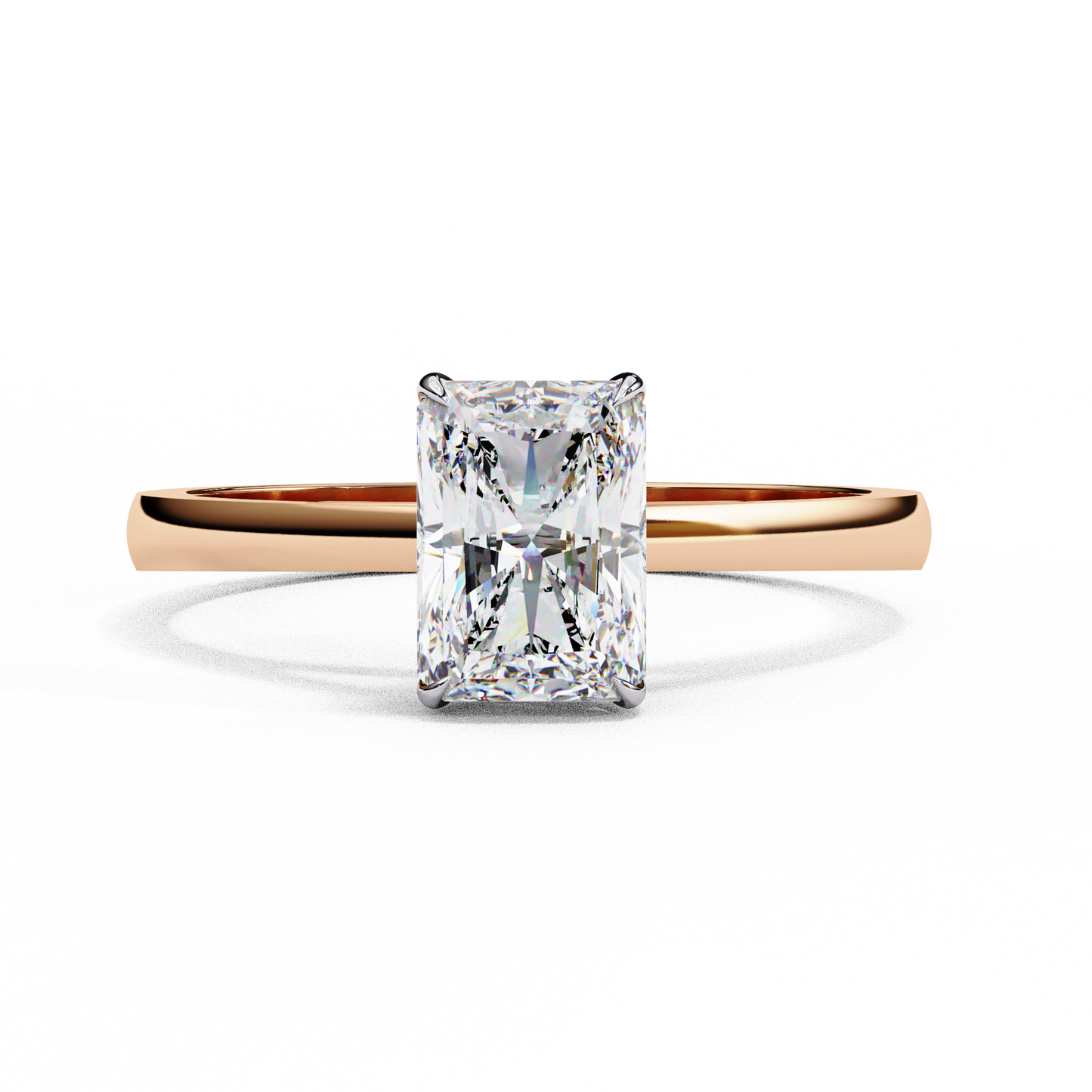Fire Glow Solitaire Ring