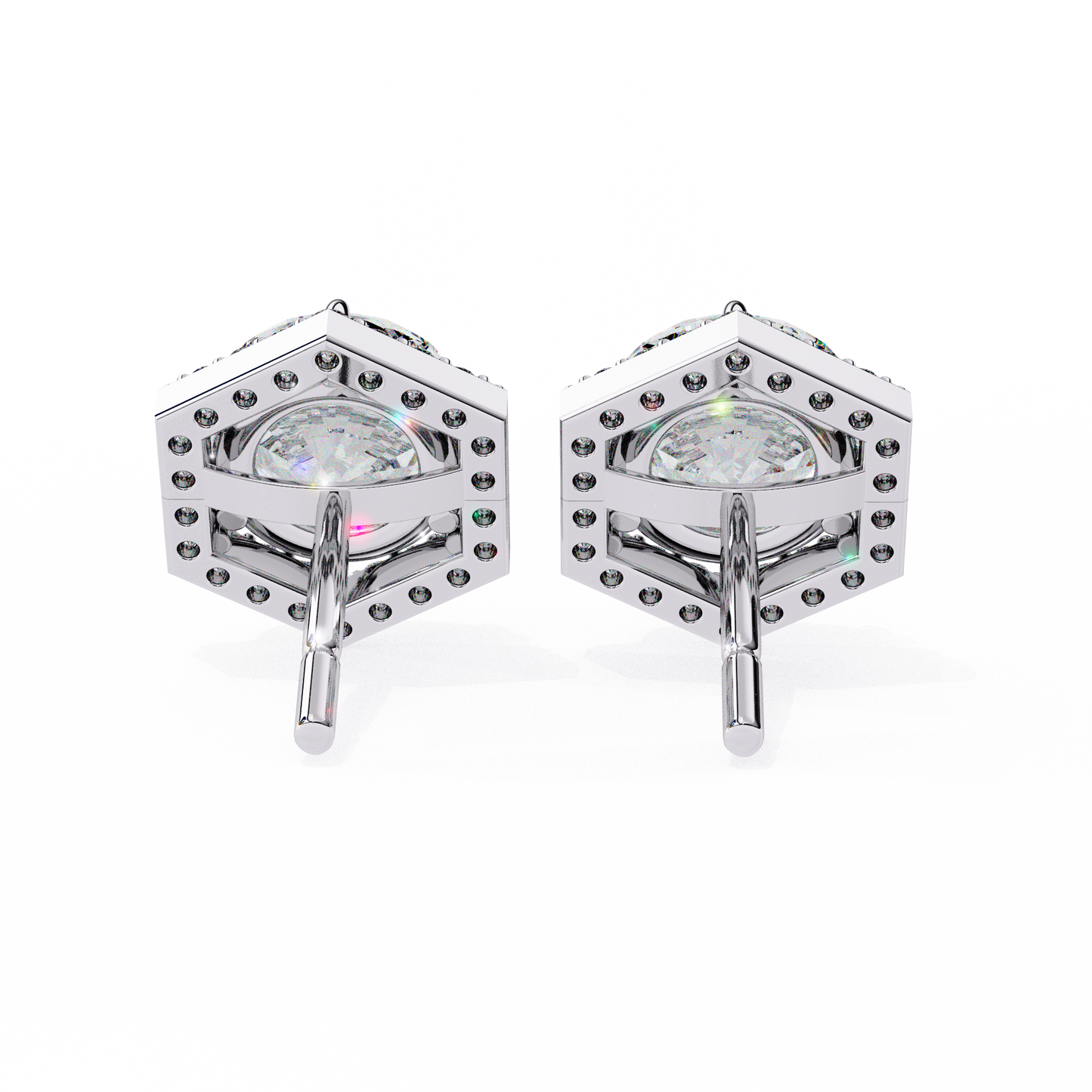 HaloHexa Solitaire Studs