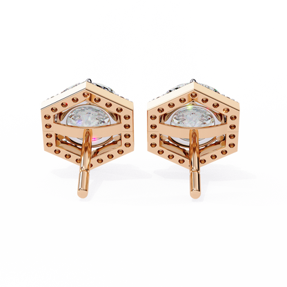 HaloHexa Solitaire Studs
