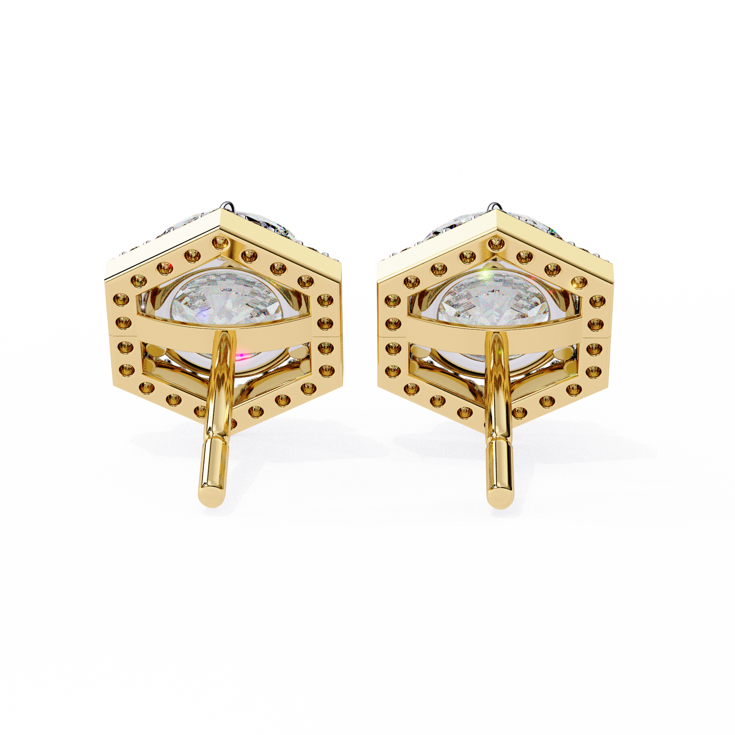 HaloHexa Solitaire Studs