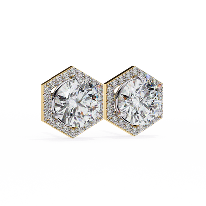 HaloHexa Solitaire Studs