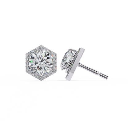 HaloHexa Solitaire Studs