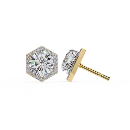 HaloHexa Solitaire Studs