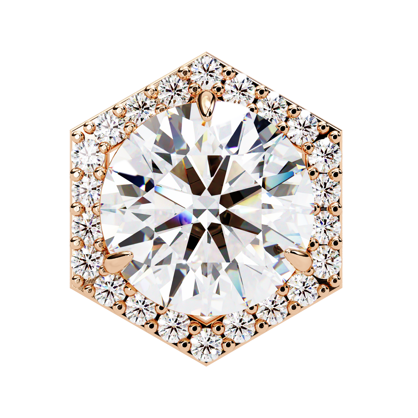 HaloHexa Solitaire Studs