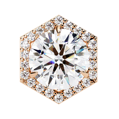 HaloHexa Solitaire Studs