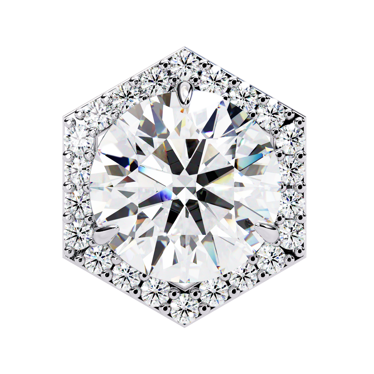 HaloHexa Solitaire Studs