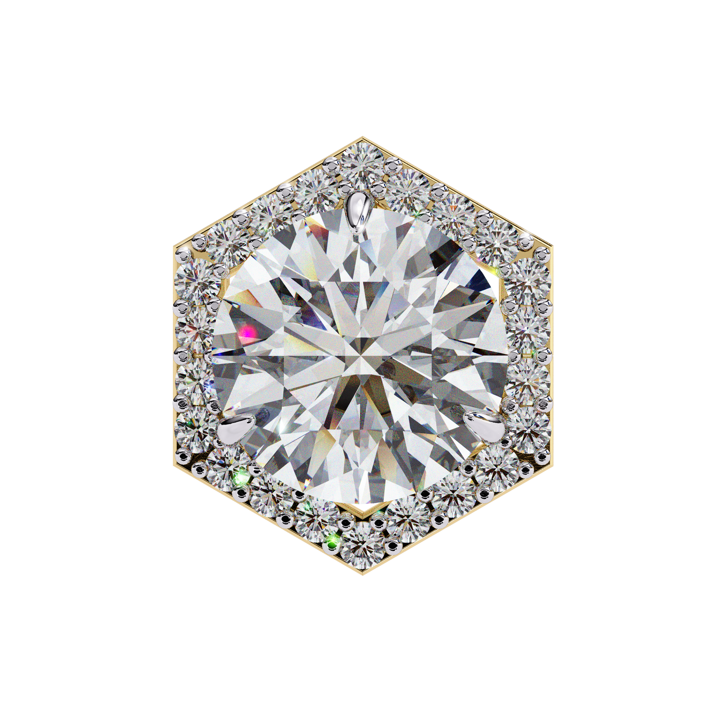 HaloHexa Solitaire Studs