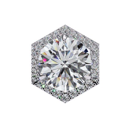 HaloHexa Solitaire Studs