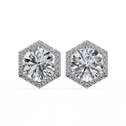 HaloHexa Solitaire Studs
