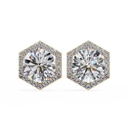 HaloHexa Solitaire Studs