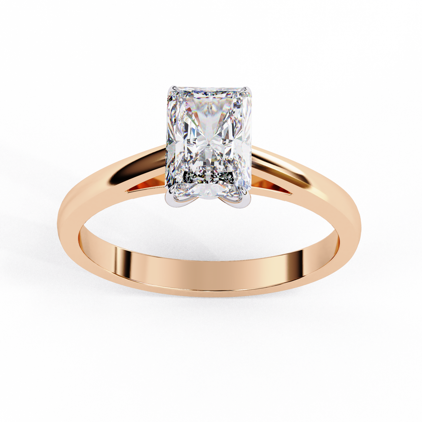 Fire Glow Solitaire Ring