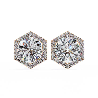 HaloHexa Solitaire Studs