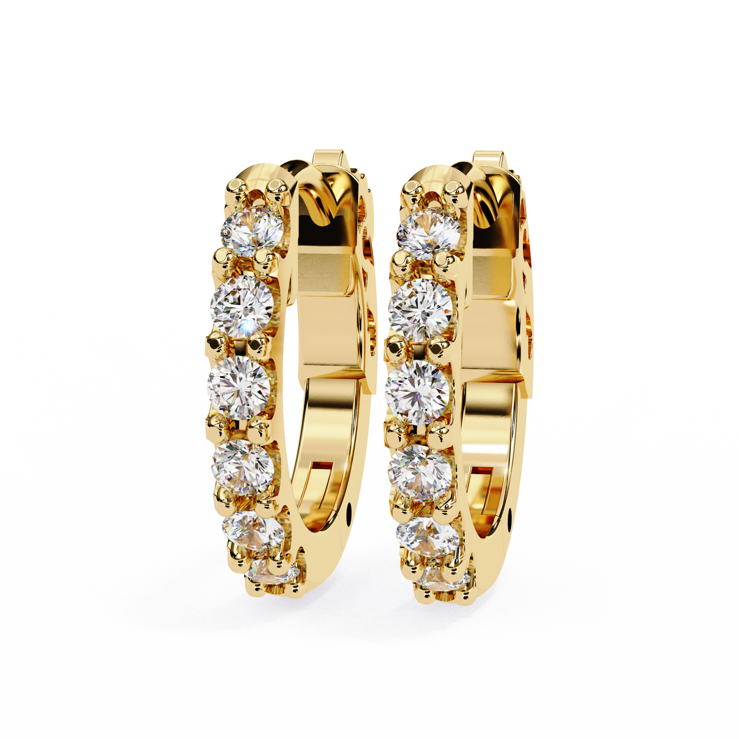 Twinkle Six Diamonds Hoops