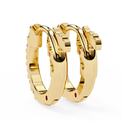 Twinkle Six Diamonds Hoops