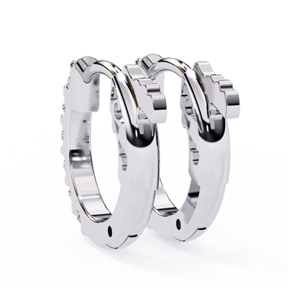 Twinkle Six Diamonds Hoops