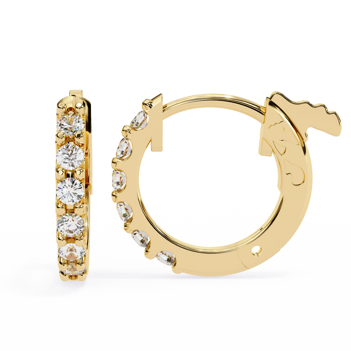 Twinkle Six Diamonds Hoops