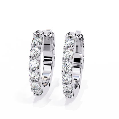 Twinkle Six Diamonds Hoops