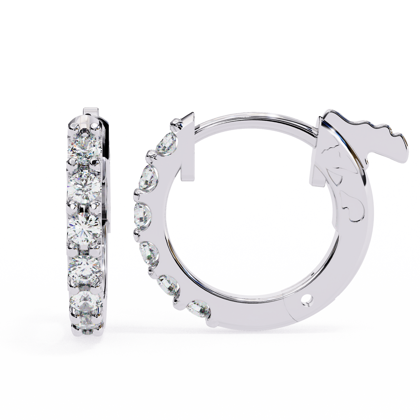 Twinkle Six Diamonds Hoops