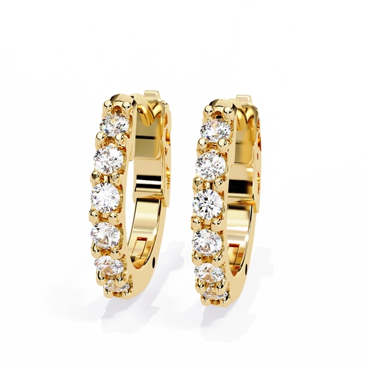 Twinkle Six Diamonds Hoops
