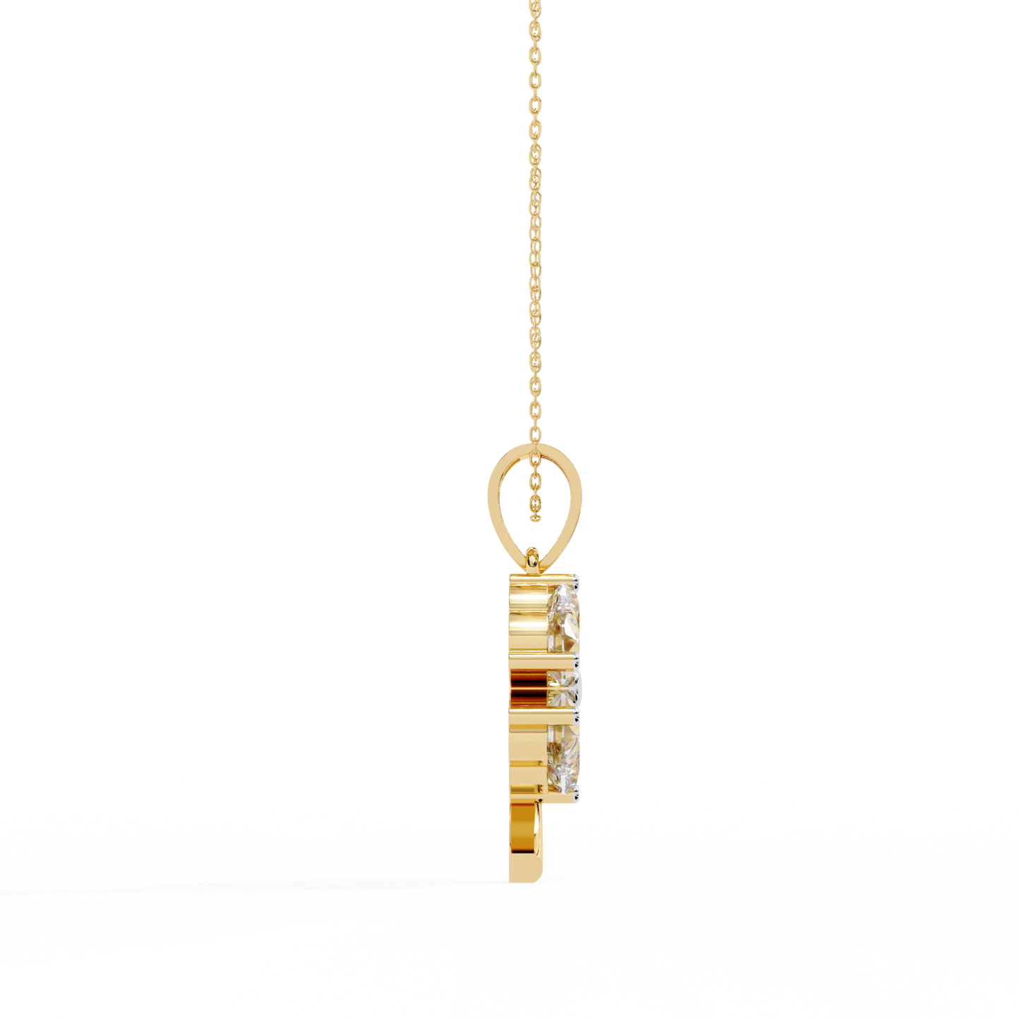 Heart Blossom Diamond Pendant