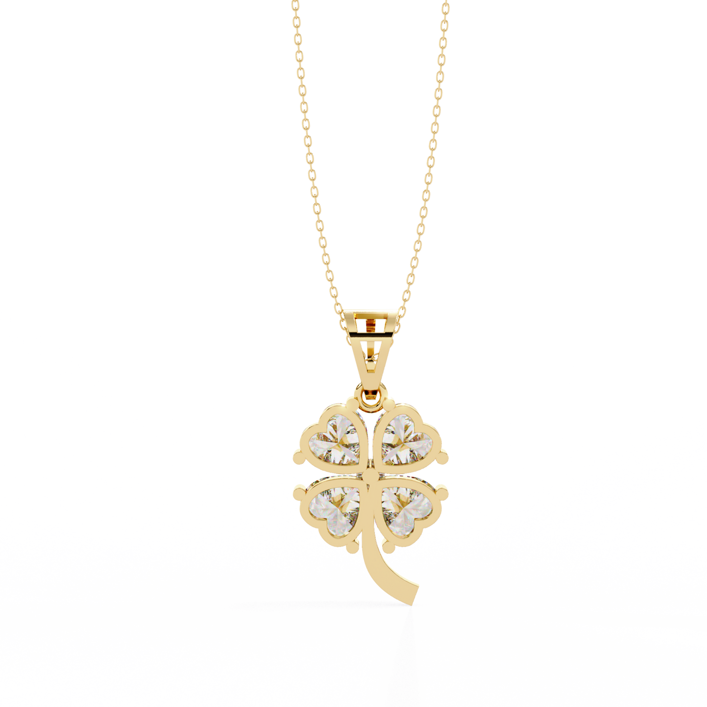 Heart Blossom Diamond Pendant