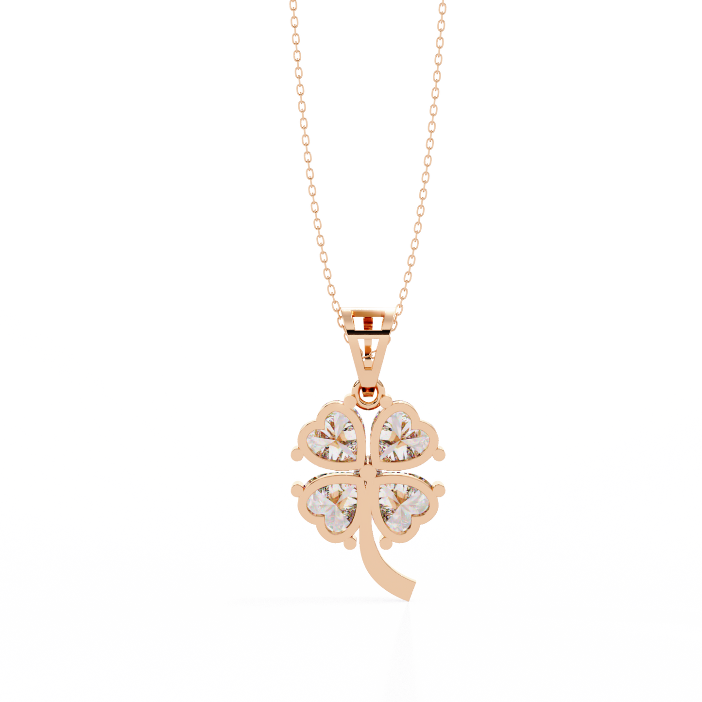 Heart Blossom Diamond Pendant