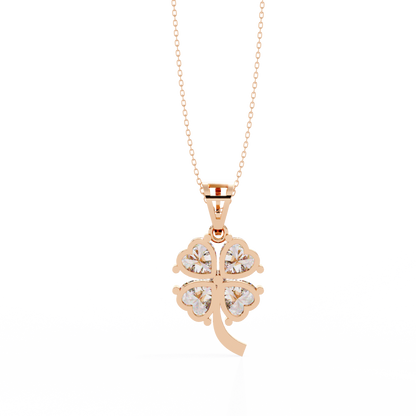 Heart Blossom Diamond Pendant