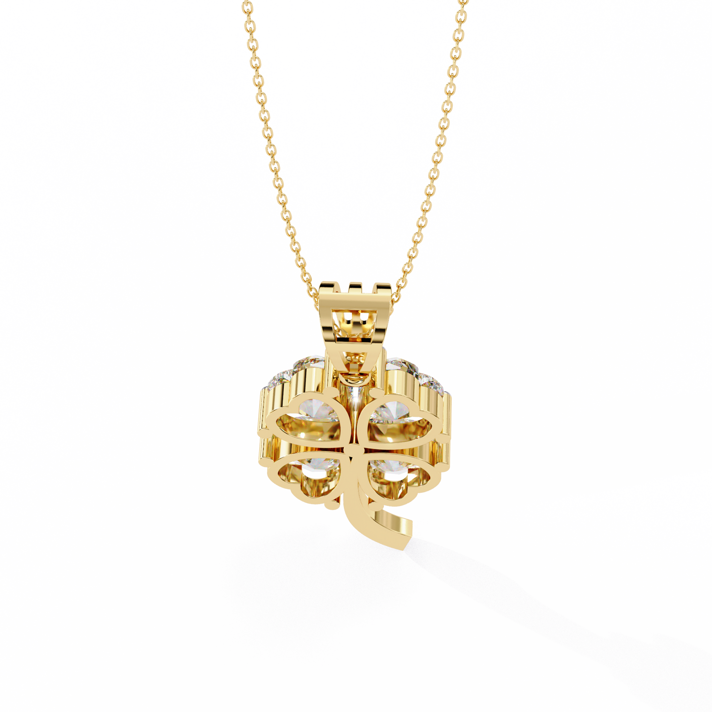 Heart Blossom Diamond Pendant