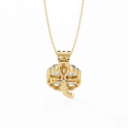 Heart Blossom Diamond Pendant