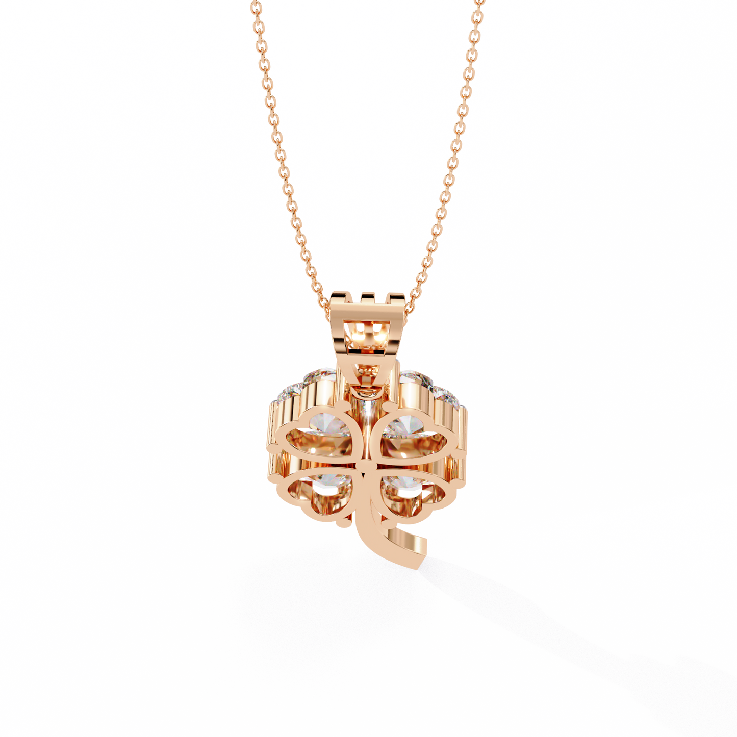 Heart Blossom Diamond Pendant