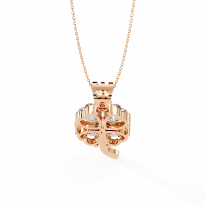 Heart Blossom Diamond Pendant
