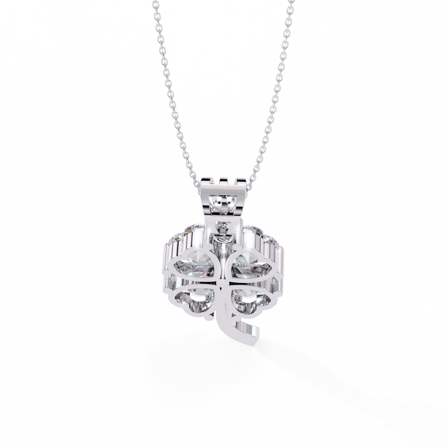 Heart Blossom Diamond Pendant