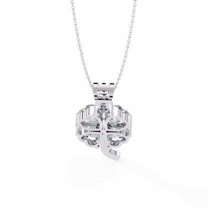 Heart Blossom Diamond Pendant